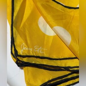 Polka Dot Vintage Scarf Jean Ete Yellow
